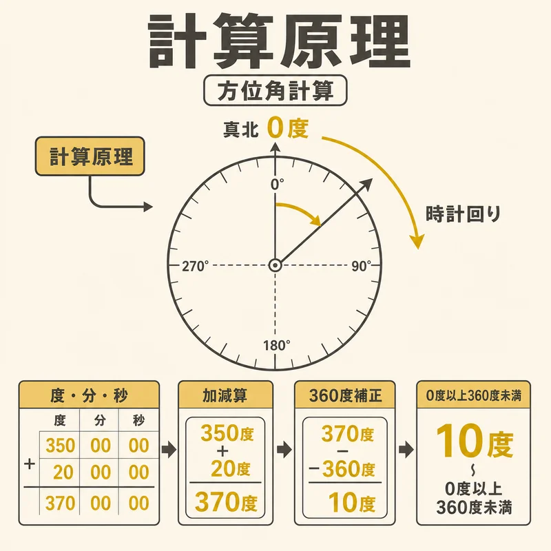 方位角計算 - ieshima-edu 用語集