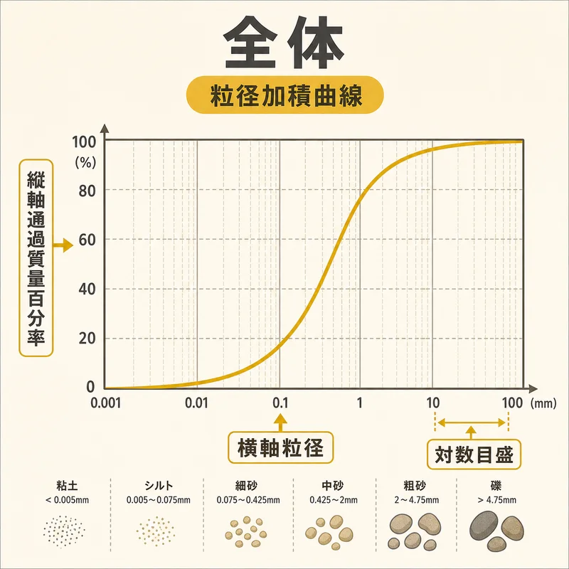 粒径加積曲線 - ieshima-edu 用語集